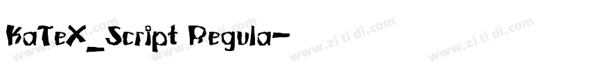 KaTeX_Script Regula字体转换
